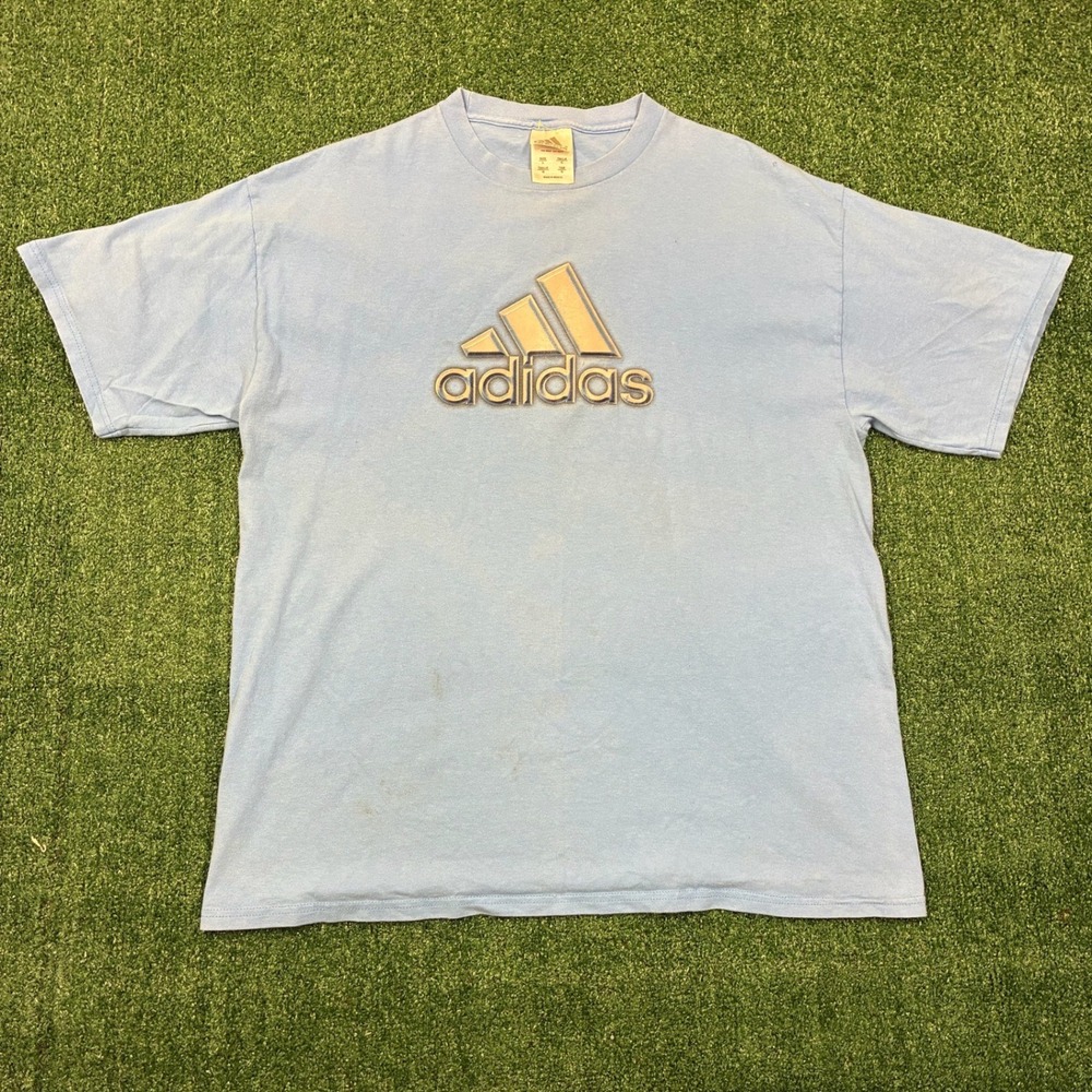 Y2K 2000's‎ Adidas Center Logo Graphic T-shirt Light
